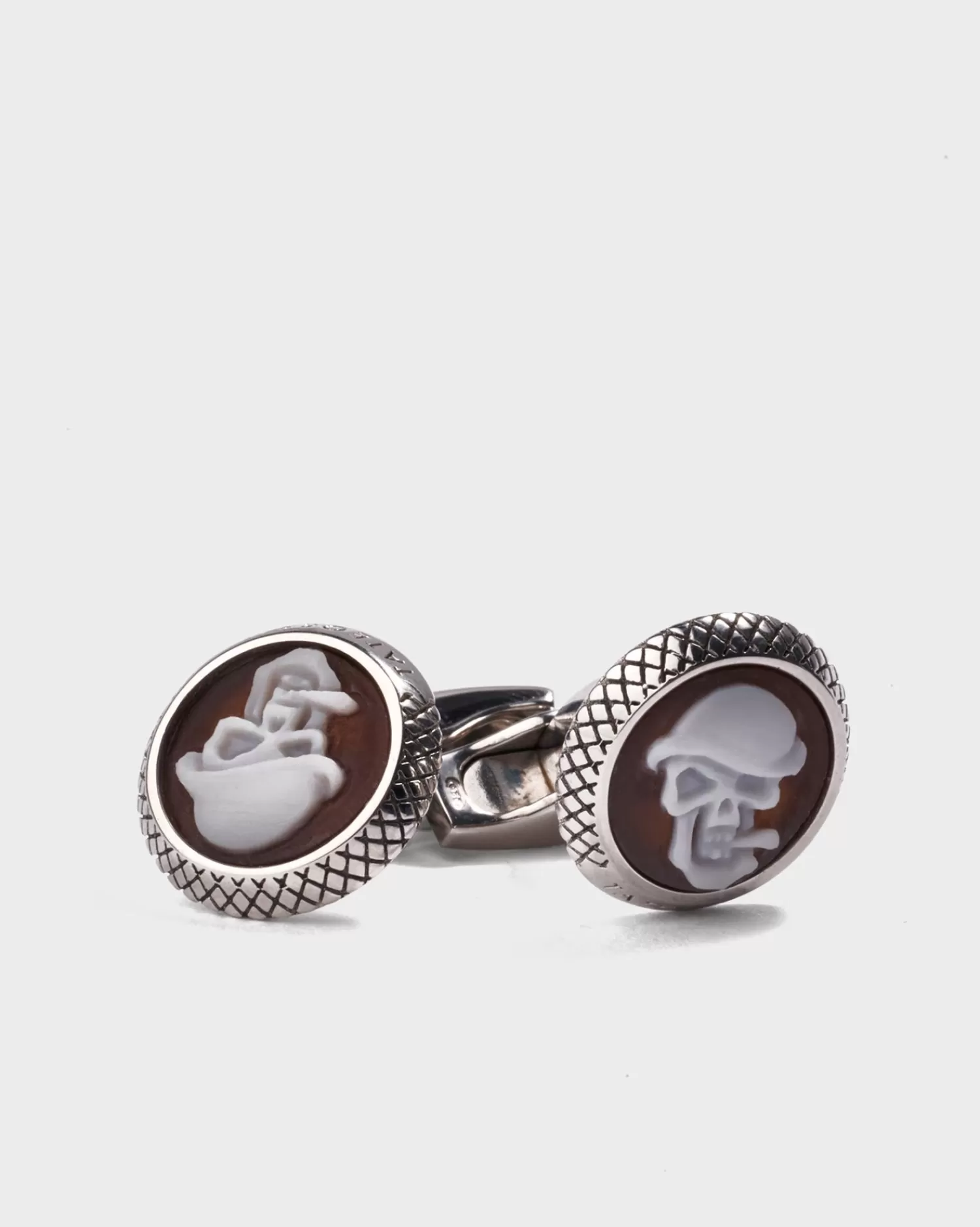 Tateossian Skull Cameo Silver Cufflinks^ Cufflinks