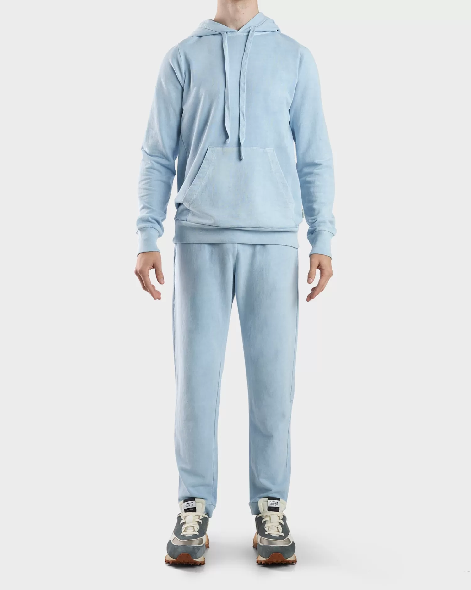 Crossley Sky Blue Cotton Fleece Hoodie^ Sweatshirts And Hoodies