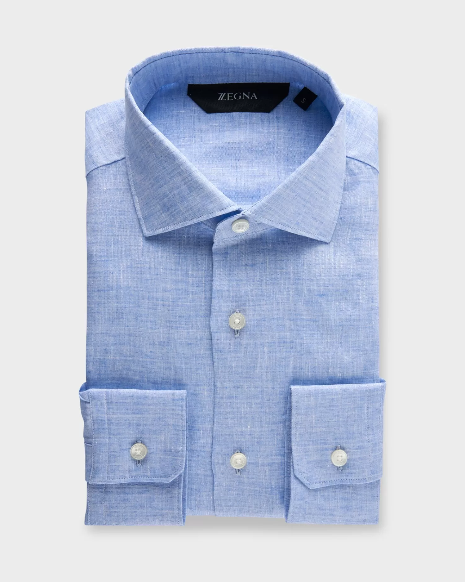 Z Zegna Sky Blue Pure Linen Shirt^ Casual Shirts