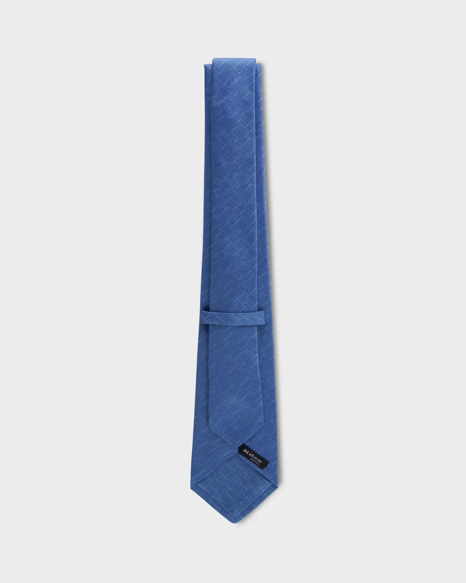 Kiton Sky Blue Texture Silk Tie^ Ties