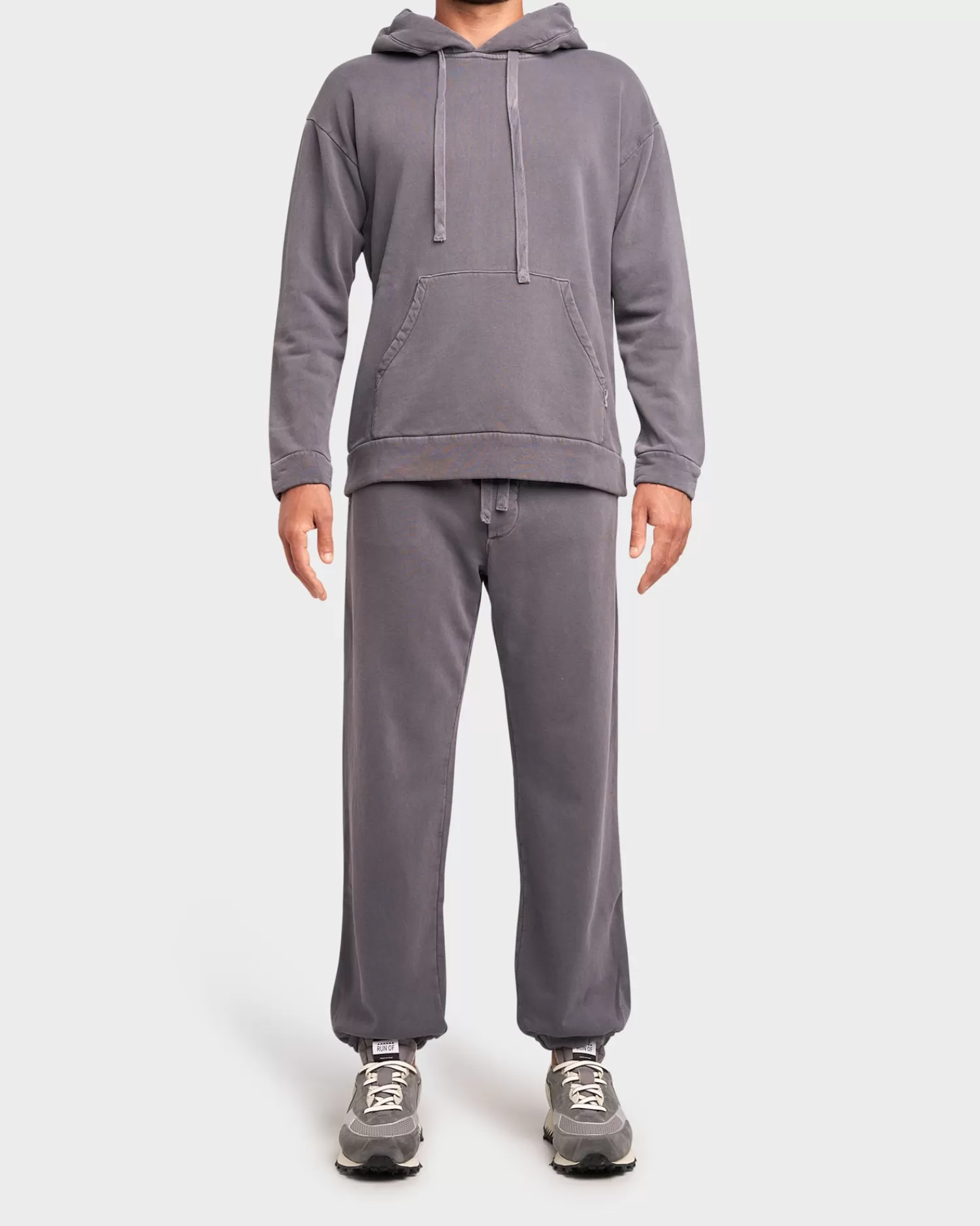 Crossley Slate Grey Cotton Hoodie^ Sweatshirts And Hoodies