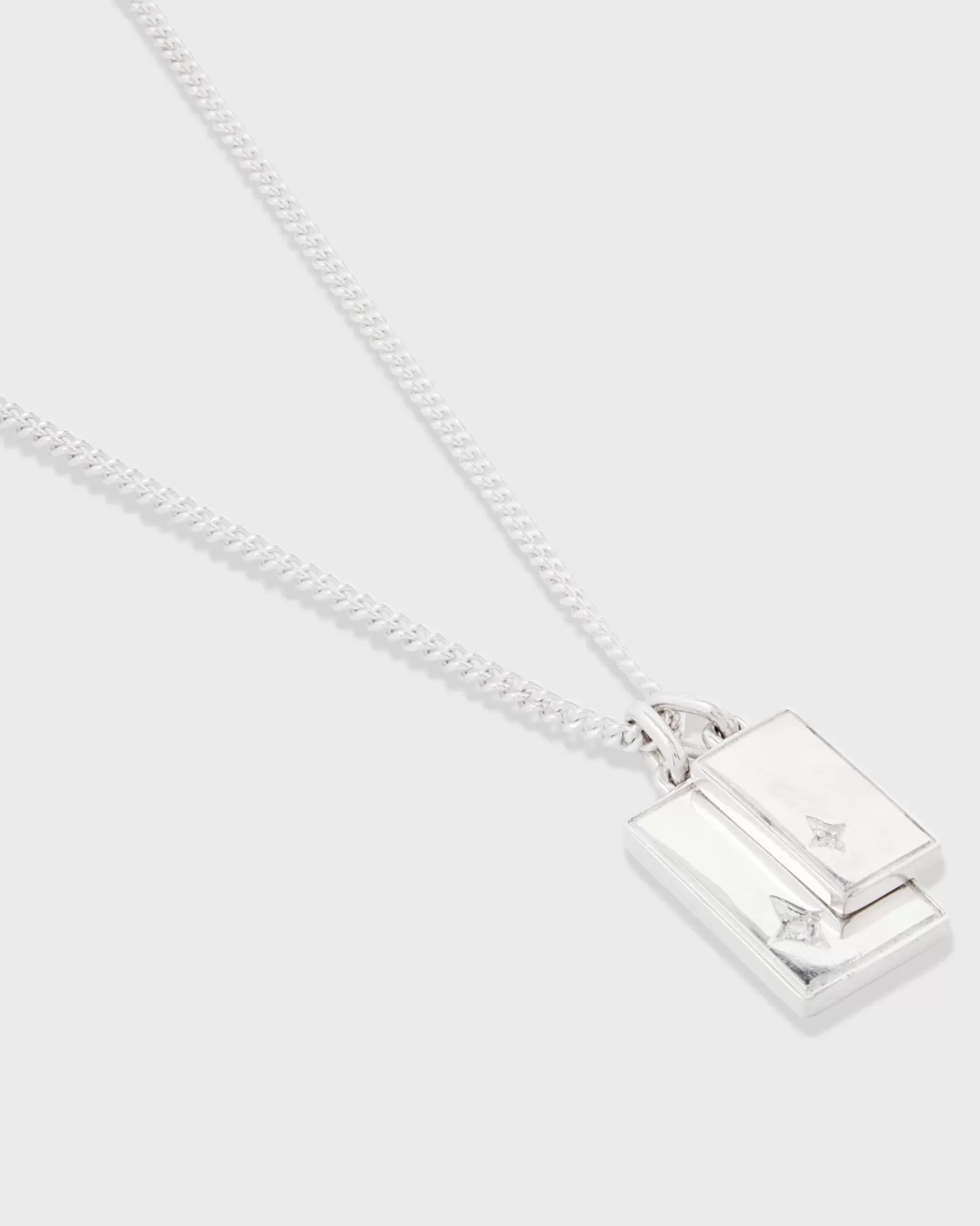 MAOR Sterling Silver Gudo Rectangular Necklace^ Jewellery