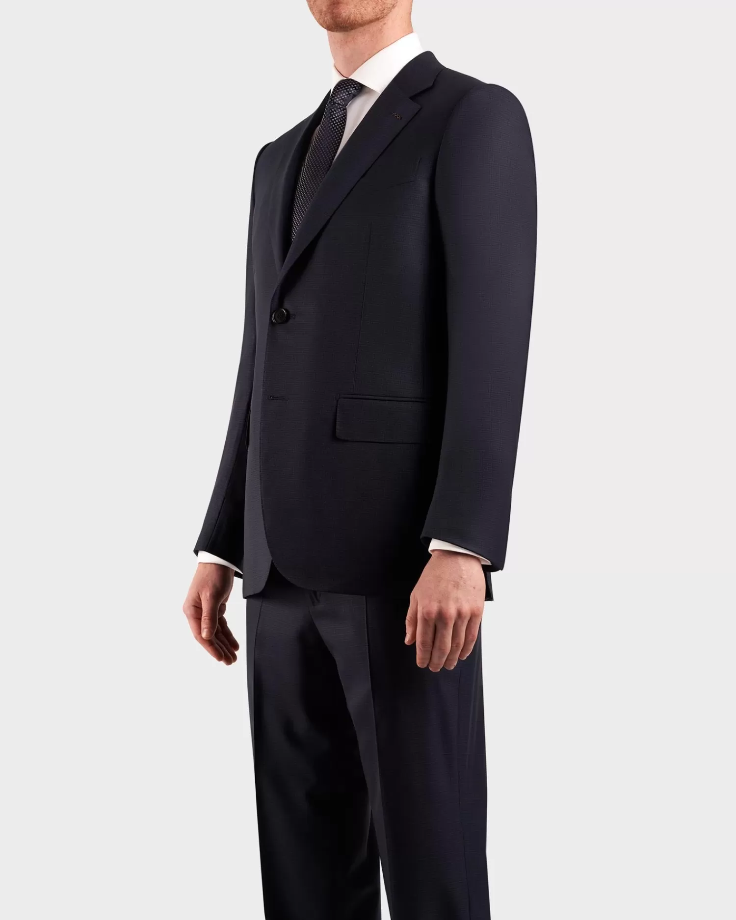 Ermenegildo Zegna Couture Superfine Wool Couture Check Suit^ Suiting