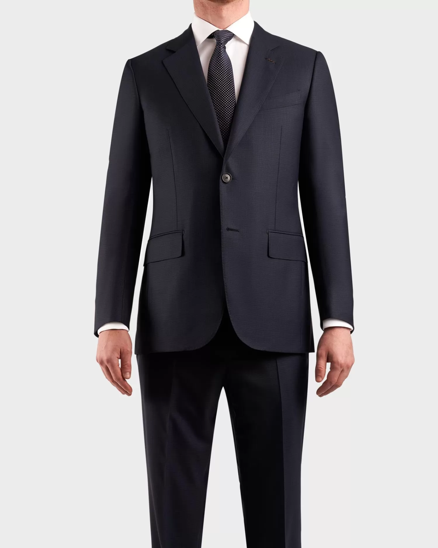 Ermenegildo Zegna Couture Superfine Wool Couture Check Suit^ Suiting