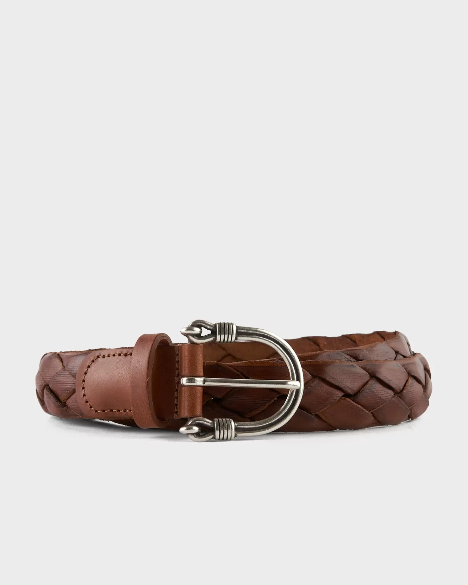 Andersons Tan Woven Leather Belt^ Belts