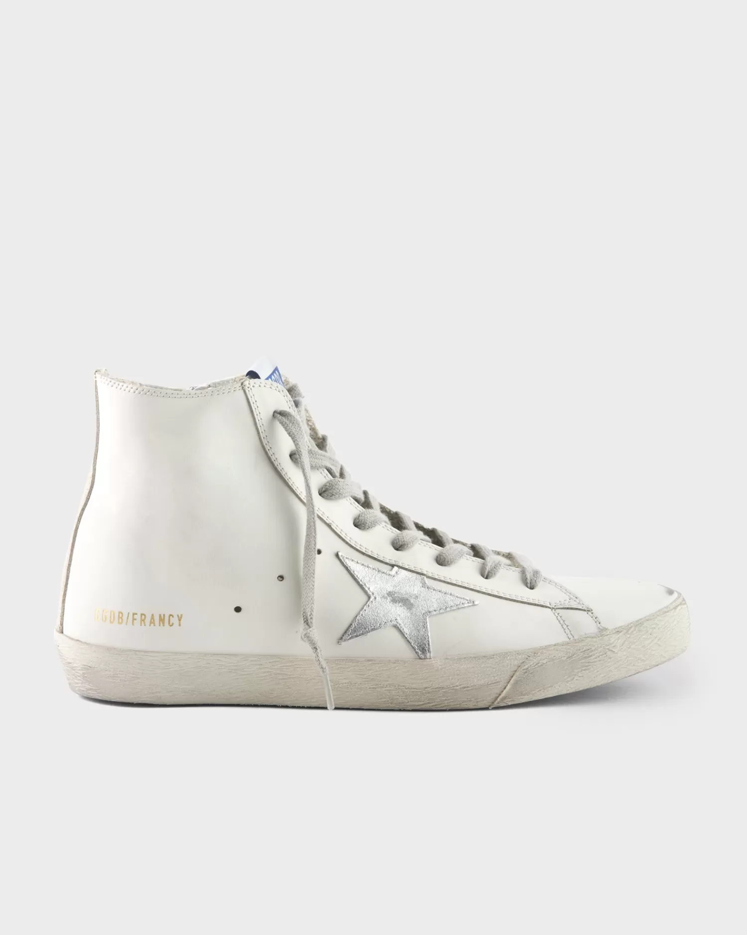 Golden Goose White And Silver Francy High Top Sneakers^ Sneakers