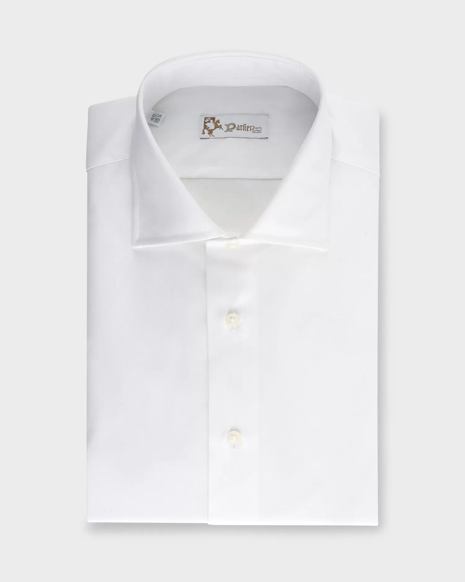 * White Check Microstructure Cotton Shirt^ Business Shirts