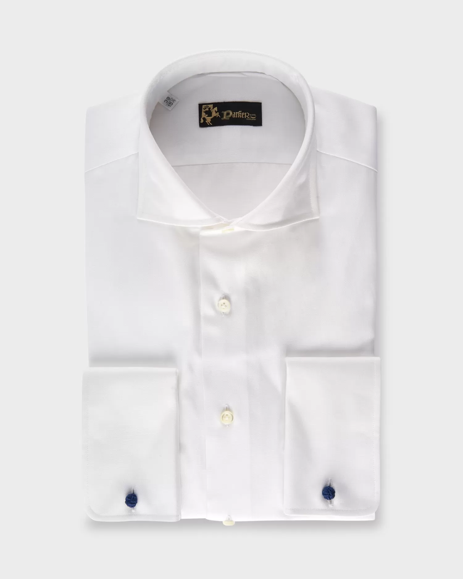 * White Cotton French Cuff Shirt^ Business Shirts