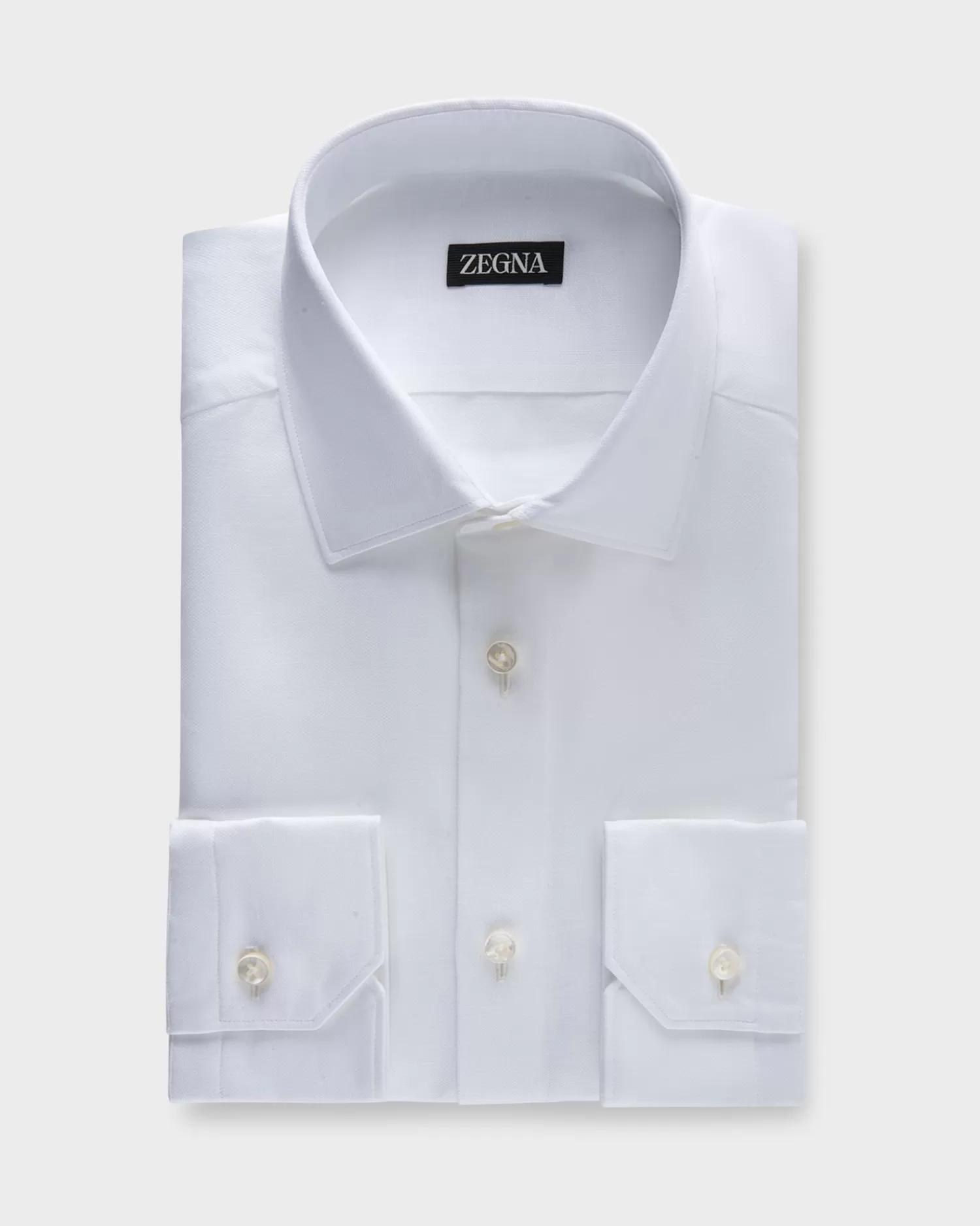 Zegna White Cotton Linen Shirt^ Casual Shirts