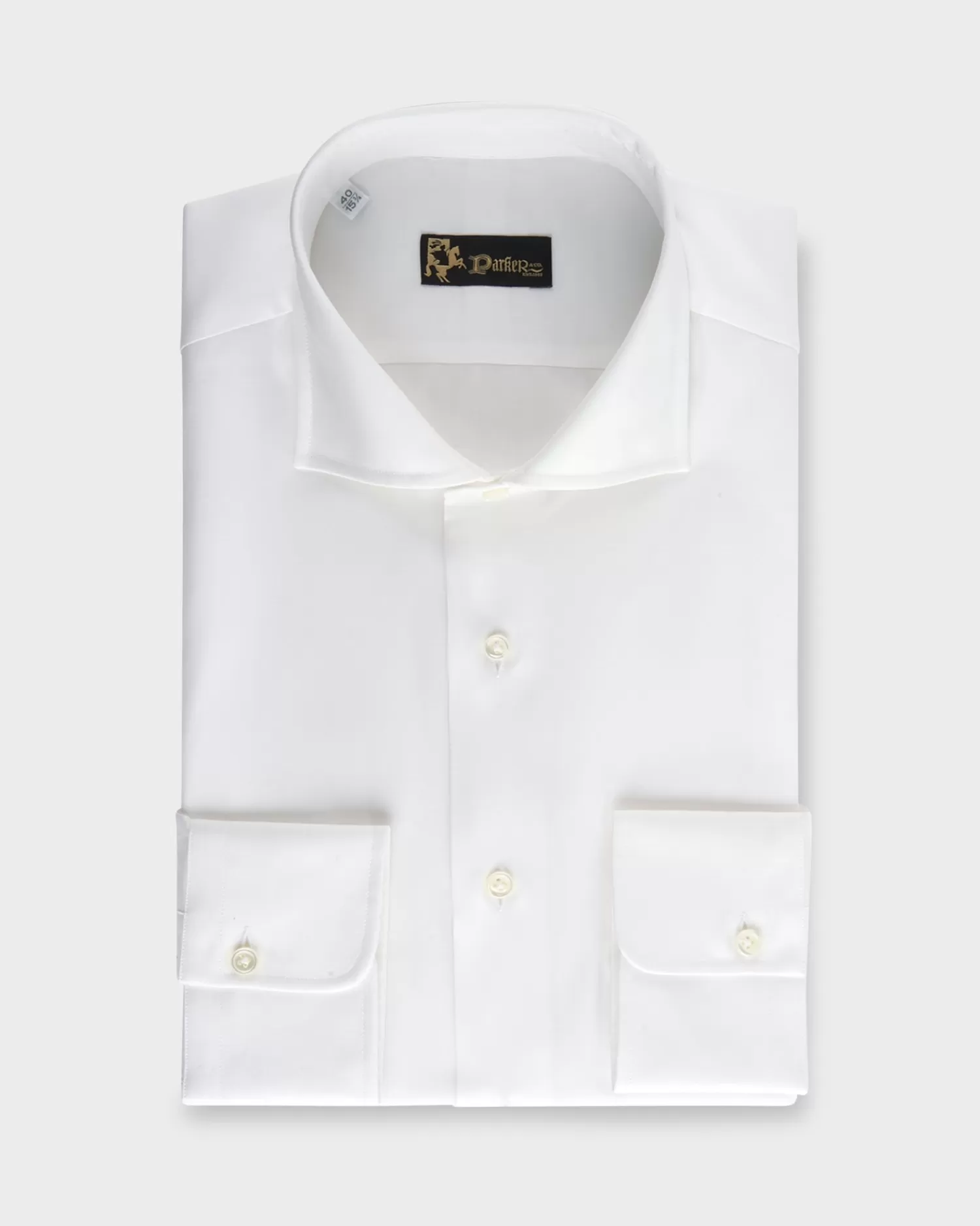 * White Cotton Poplin Shirt^ Business Shirts