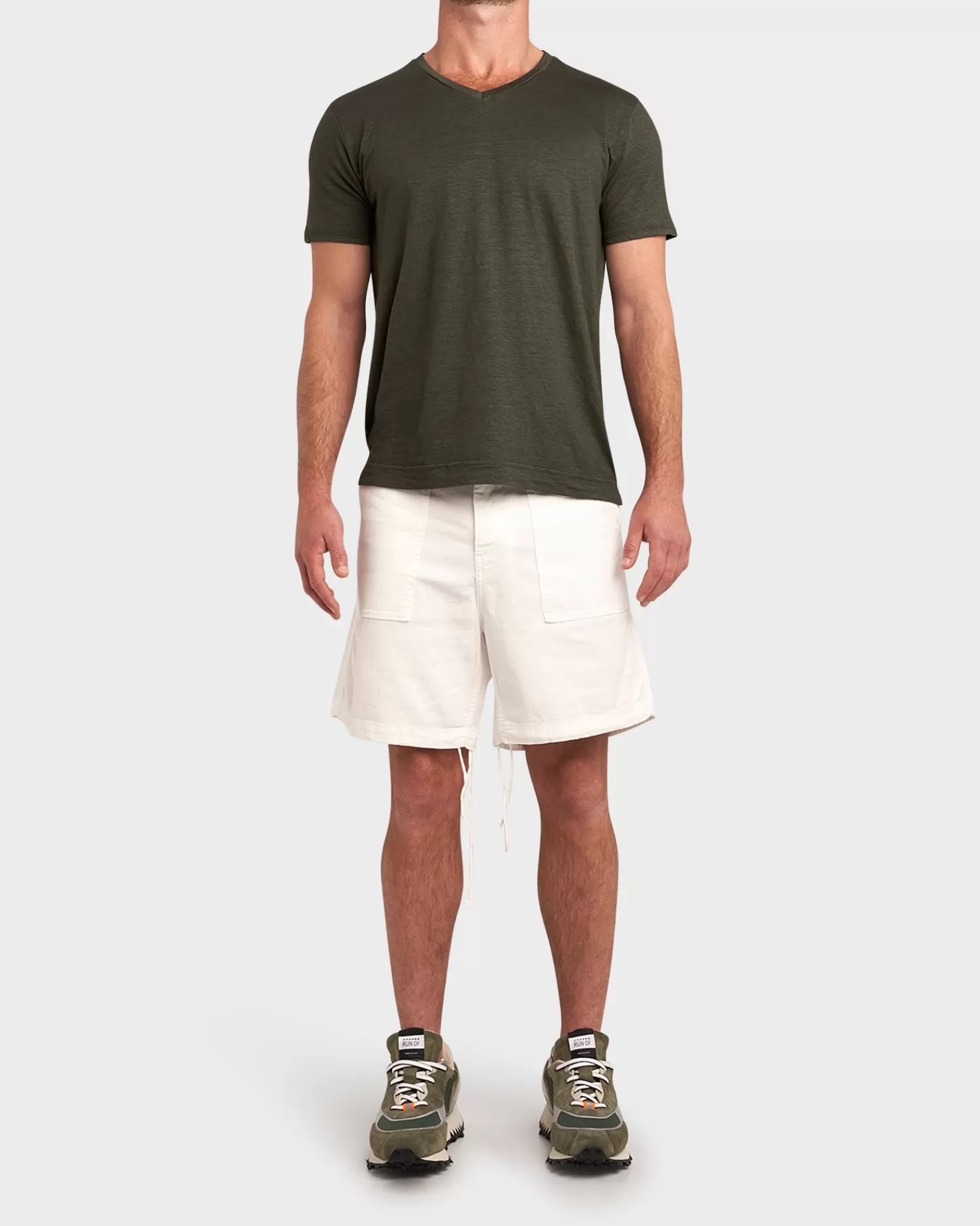 Haikure White Cotton Twill Clark Shorts^ Shorts