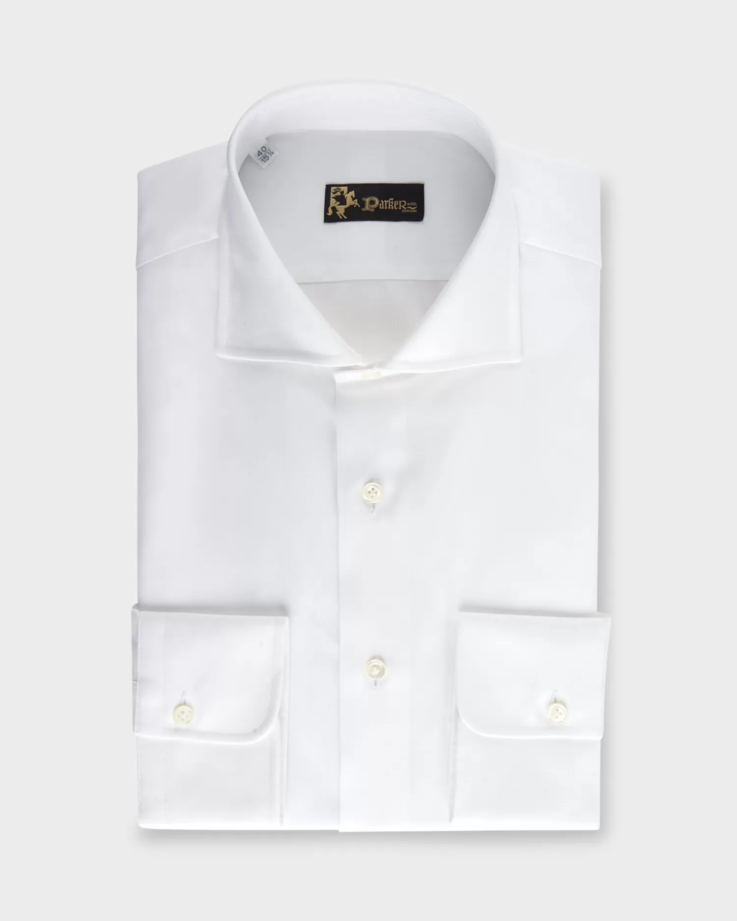 * White Fine Cotton Twill Shirt^ Business Shirts