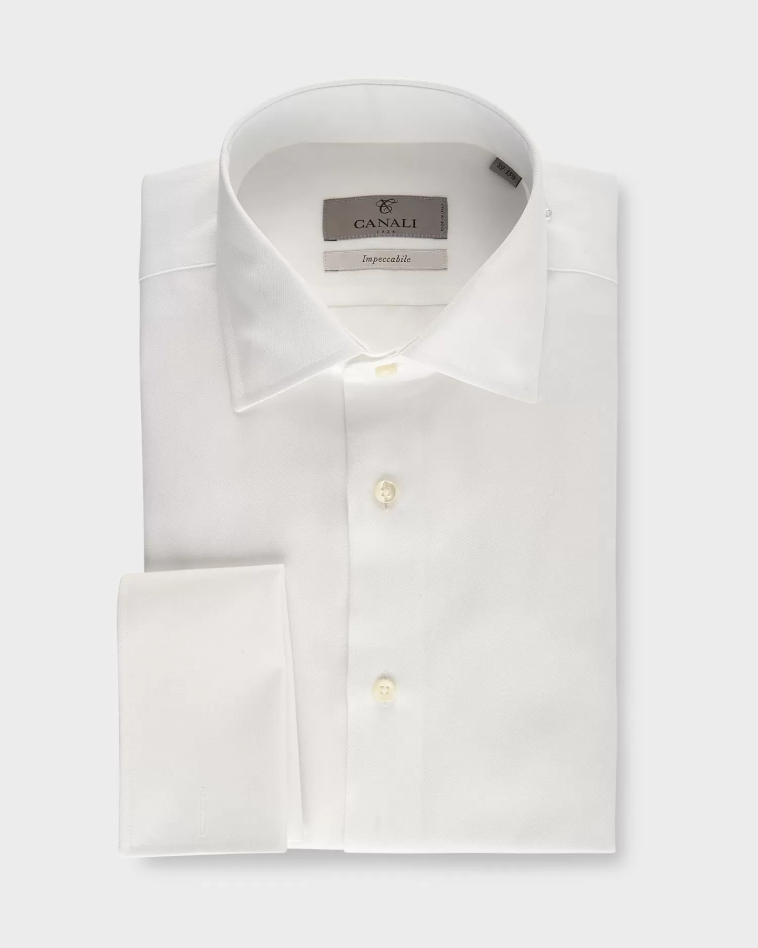 Canali White French Cuff Cotton Shirt^ Business Shirts