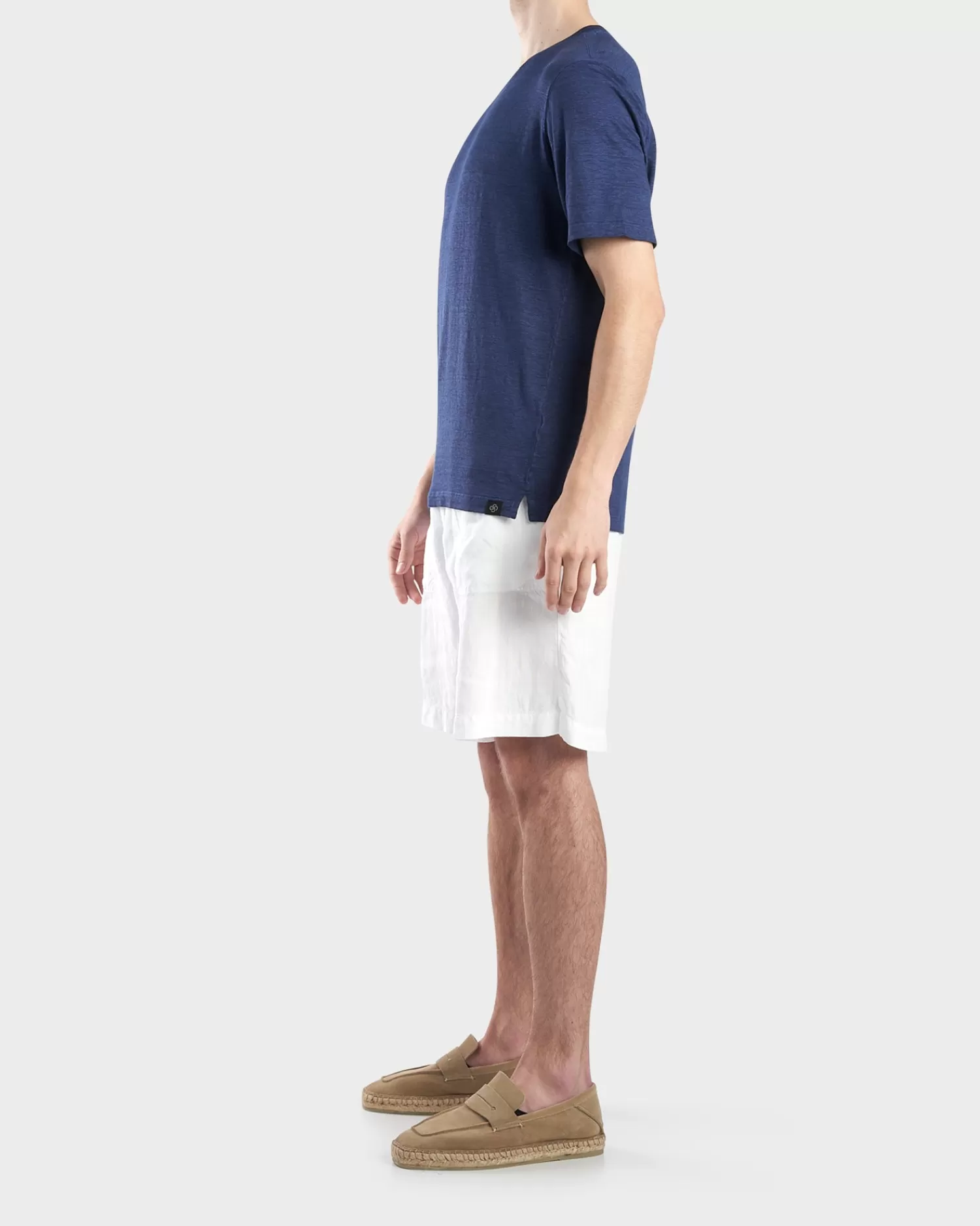 Z Zegna White Linen Drawstring Shorts^ Shorts