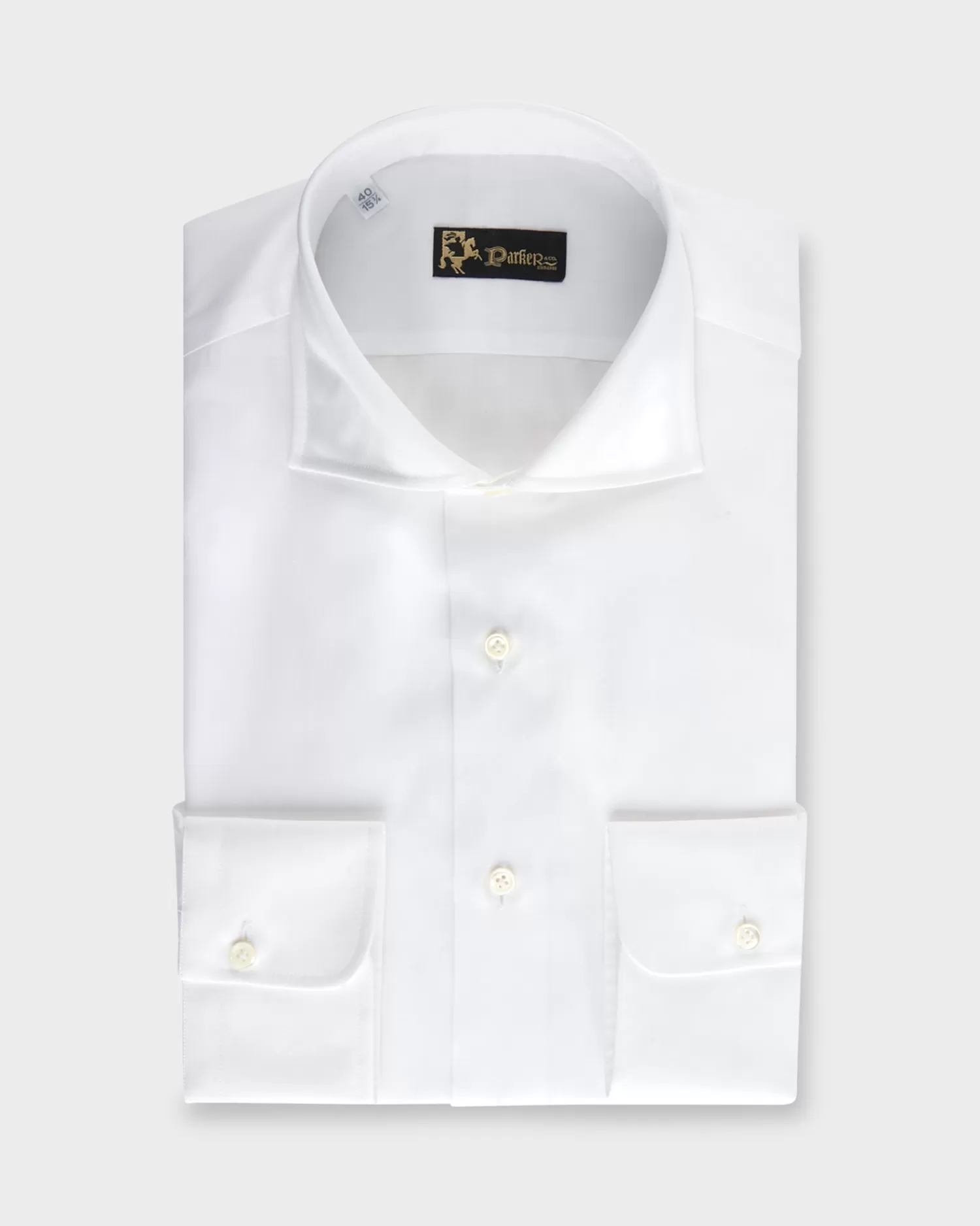 * White Microstructure Cotton Shirt^ Business Shirts