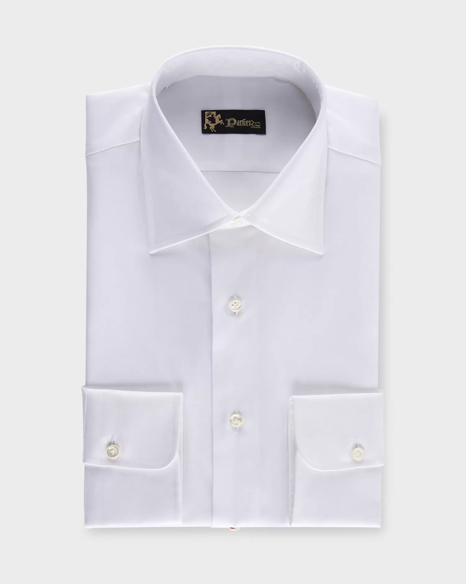 * White Microtexture Cotton Shirt^ Business Shirts