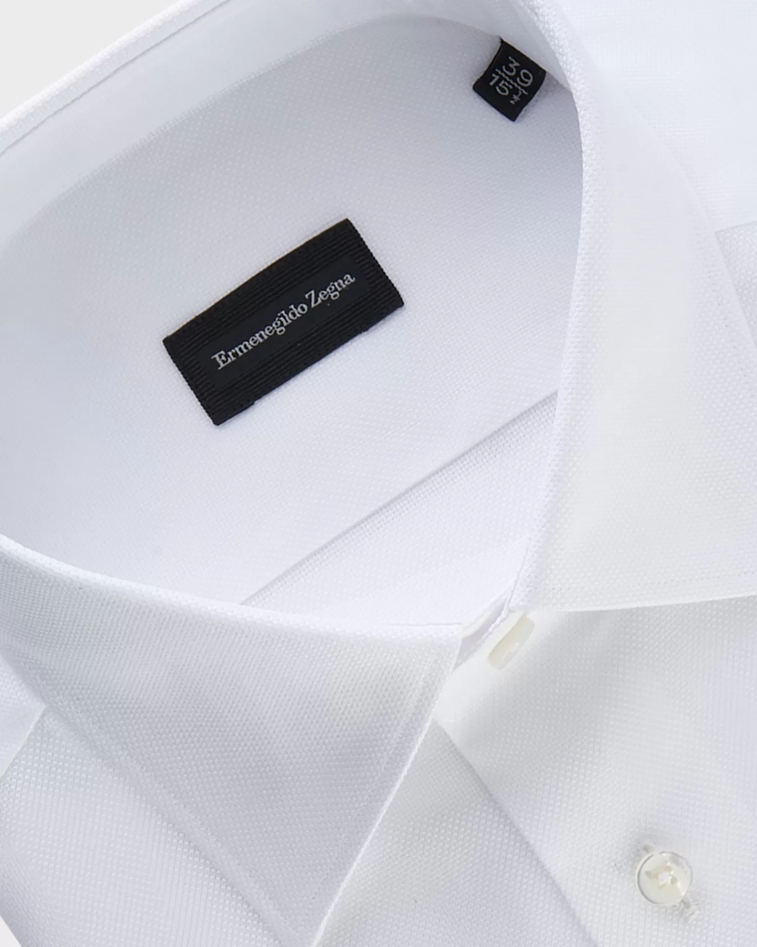 Ermenegildo Zegna White Microtexture Milano Cotton Shirt^ Business Shirts