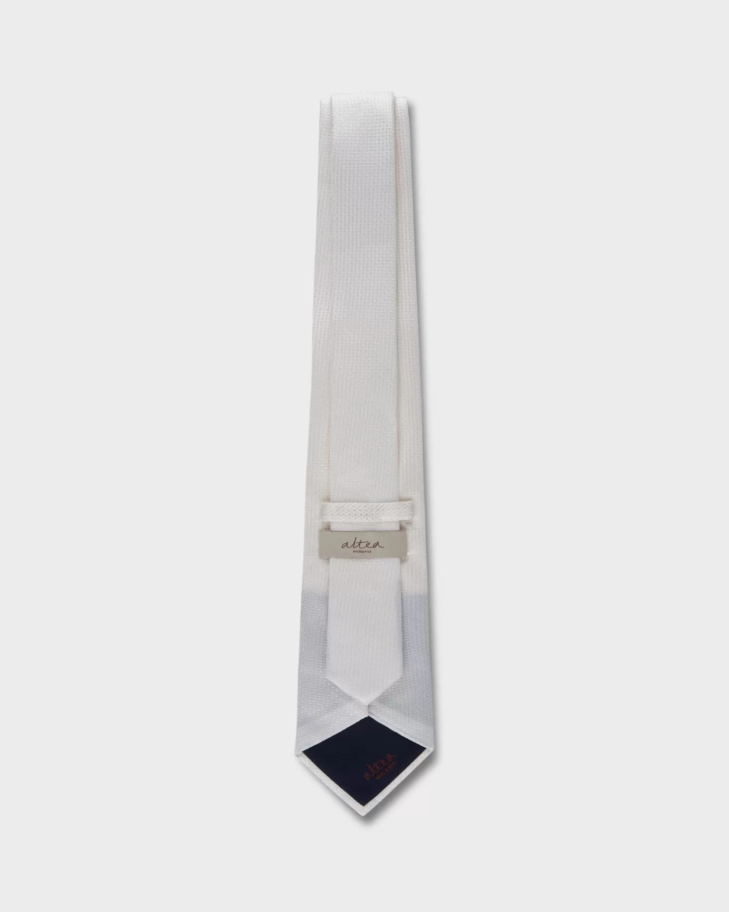 Altea White Microtexture Silk Tie^ Ties