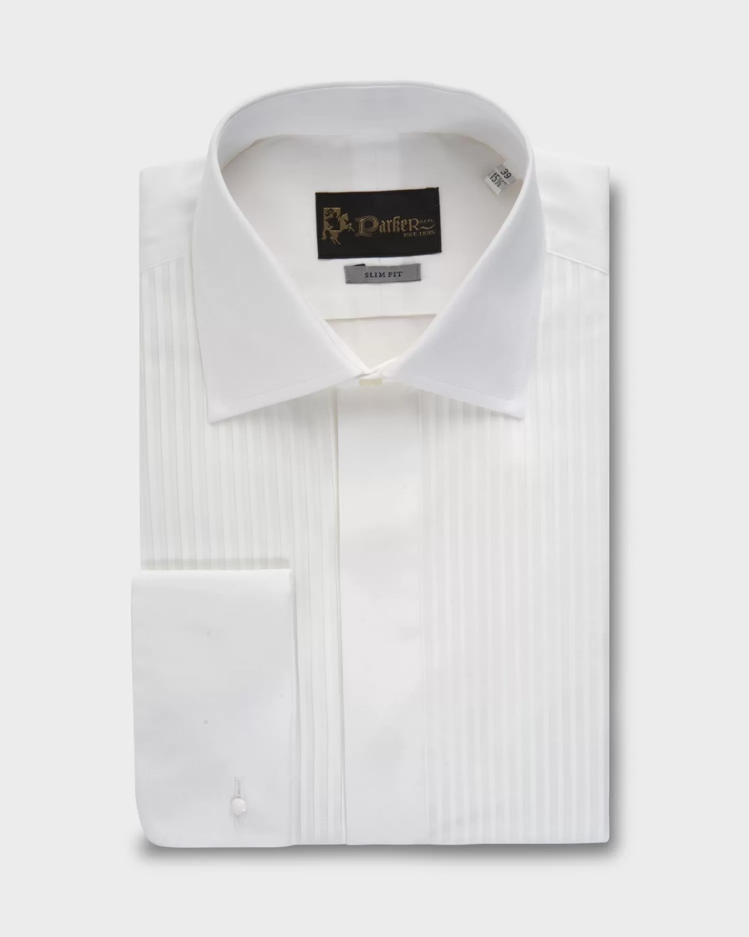 * White Pleated Dinner Shirt^ Evening Wear