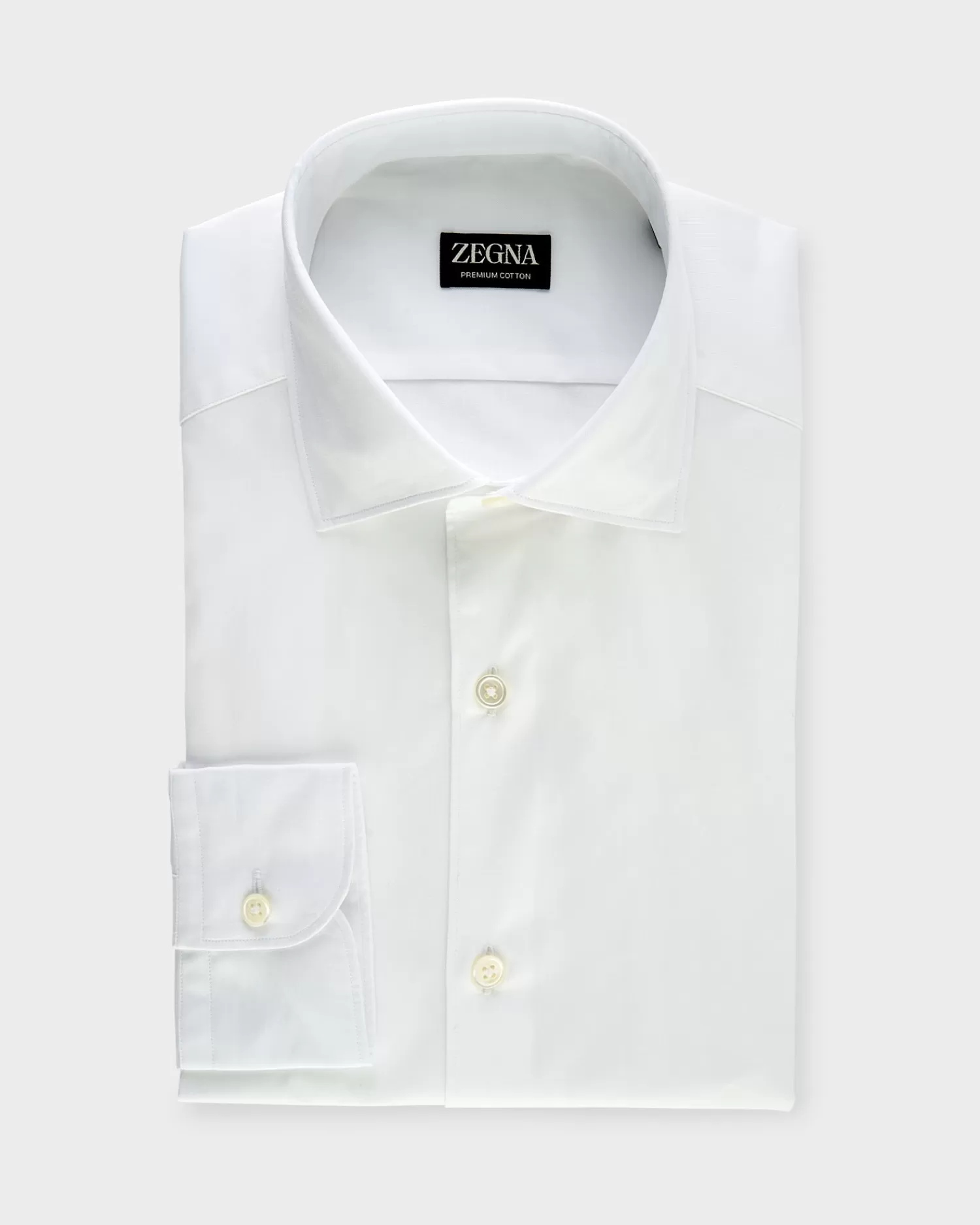 Zegna White Premium Cotton Shirt^ Casual Shirts