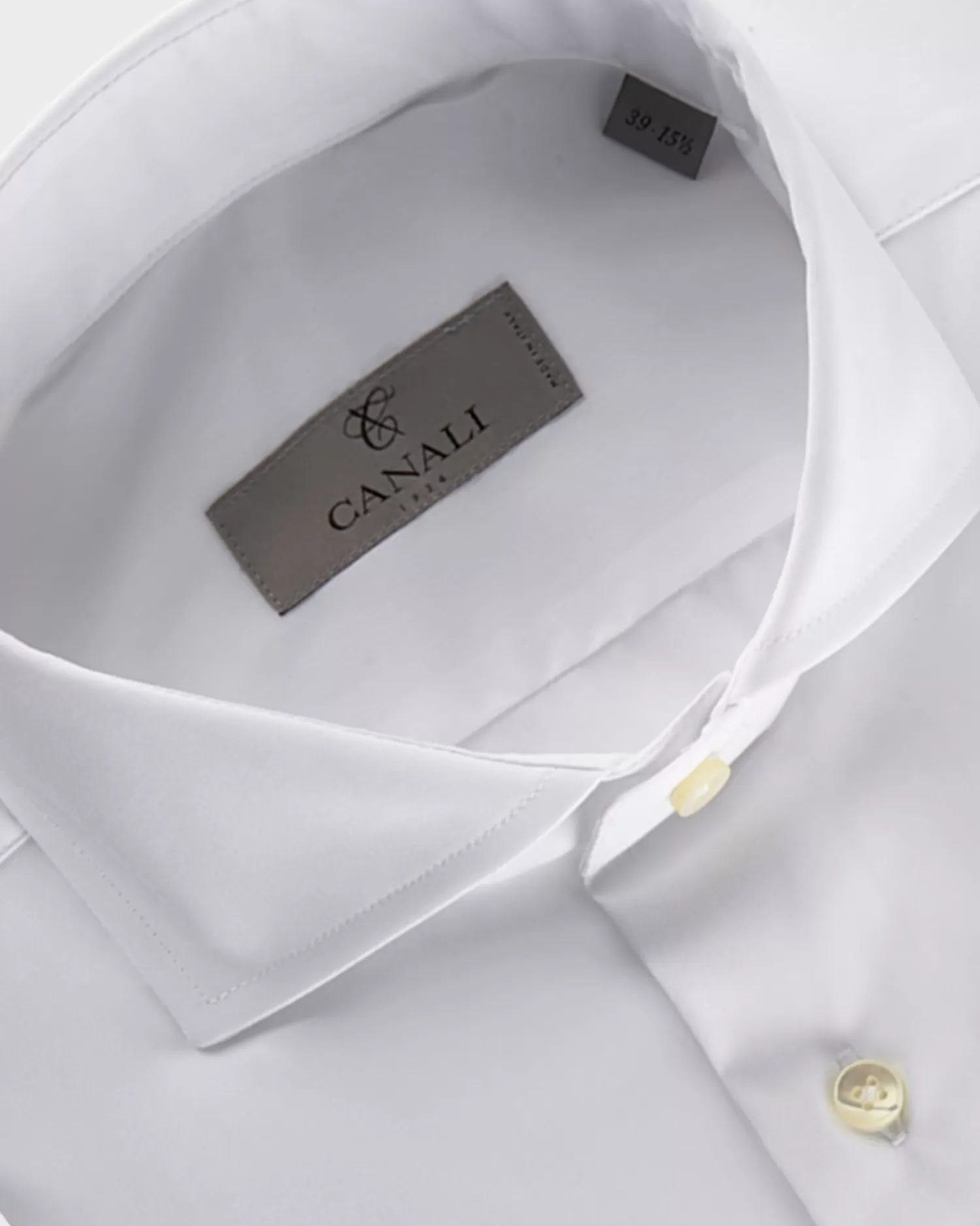 Canali White Stretch Modern Fit Shirt^ Business Shirts