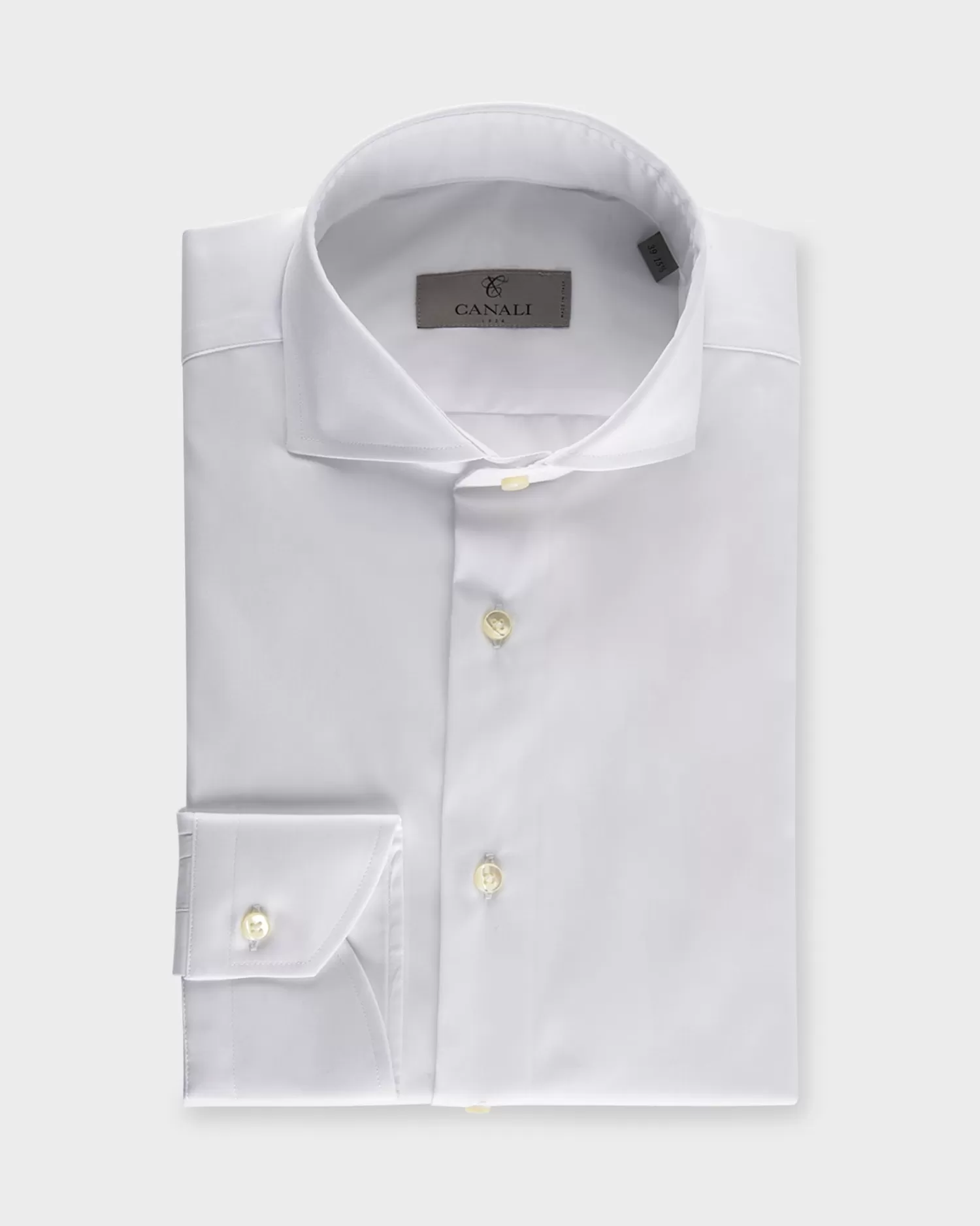 Canali White Stretch Modern Fit Shirt^ Business Shirts