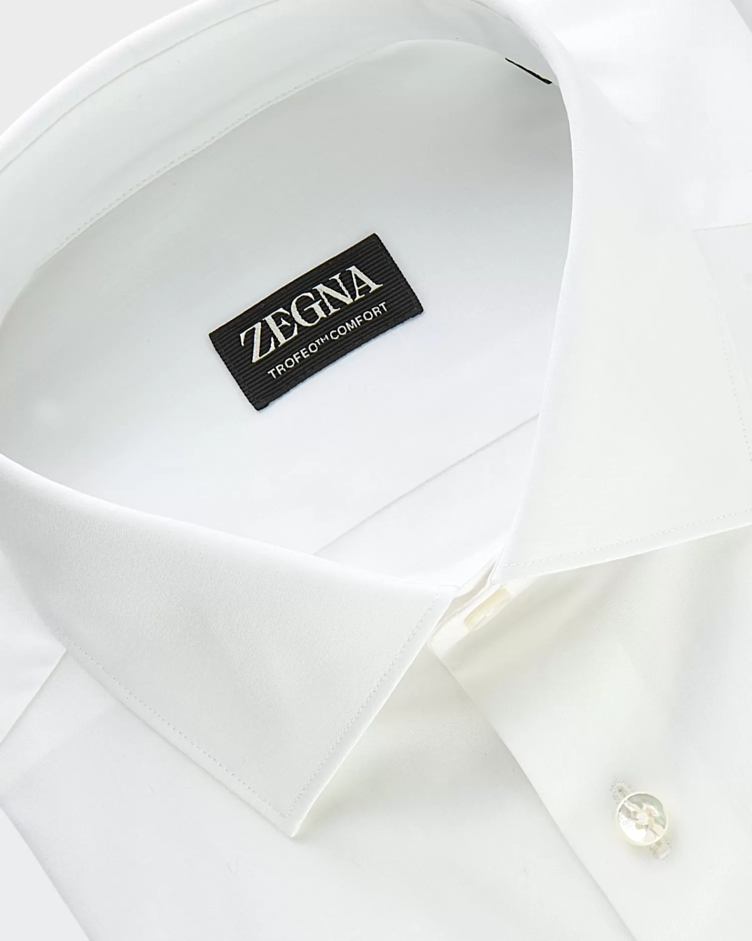 Zegna White Trofeo Comfort Cotton Shirt^ Business Shirts