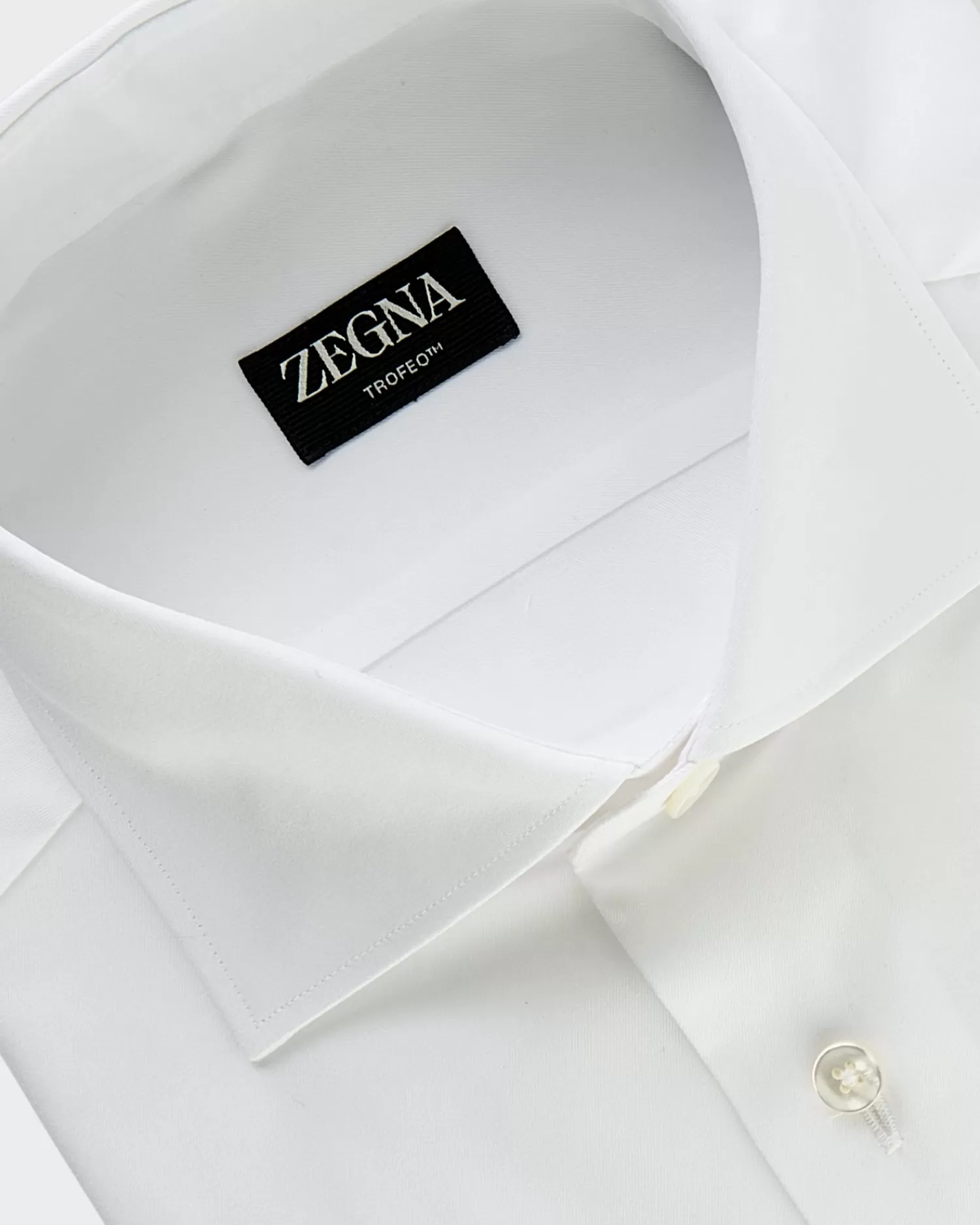 Zegna White Trofeo Comfort Cotton Shirt^ Business Shirts