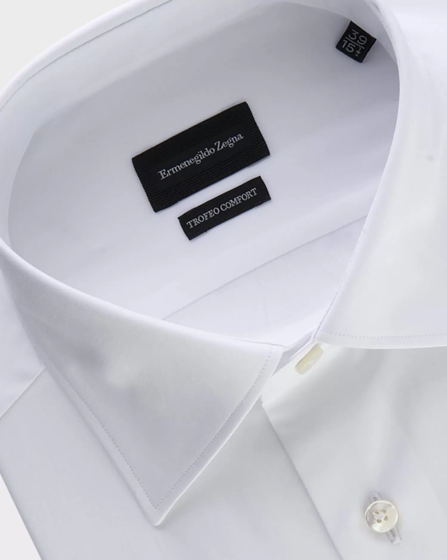 Ermenegildo Zegna White Trofeo Comfort Cotton Shirt^ Business Shirts