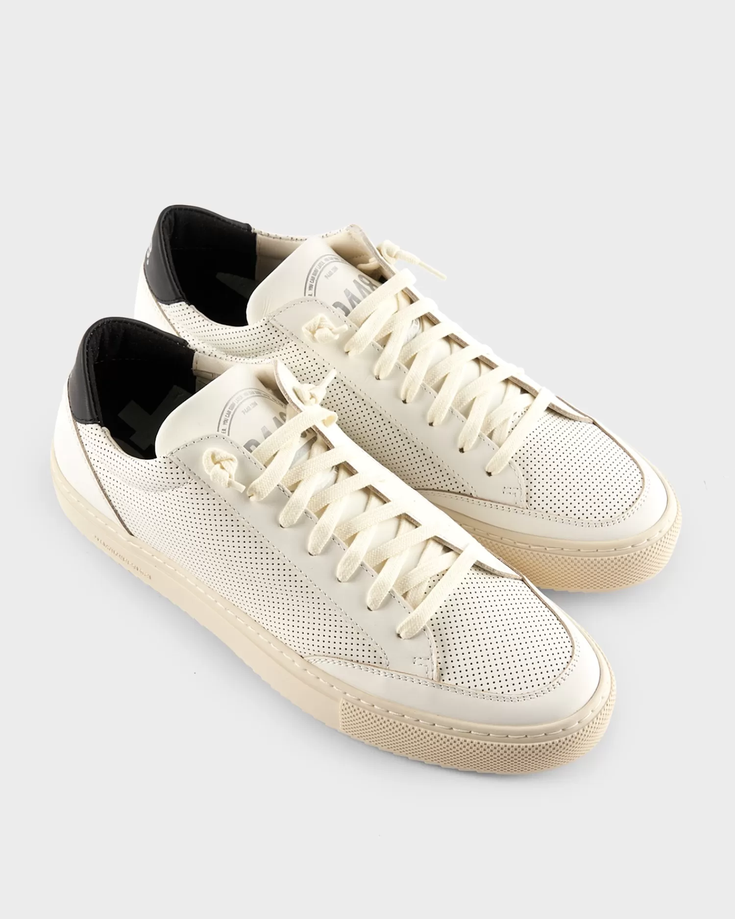 P448 White With Black Perforated Soho Sneakers^ Sneakers