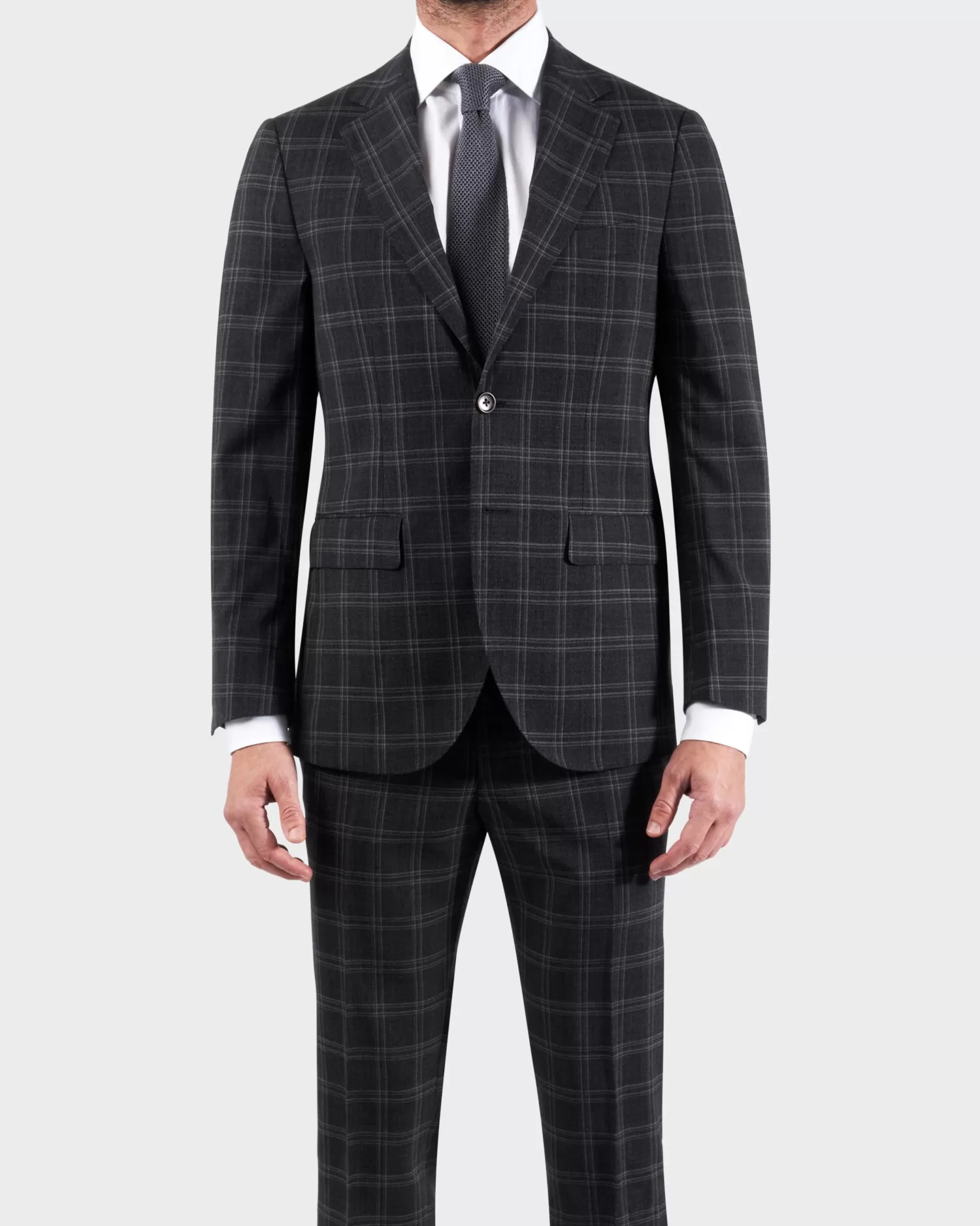 * Window Pane Check Super 150 Wool Suit^ Suiting